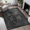 Tapis noir lavable 5 x 8 (noir + gris, 5 pi x 8 pi)