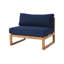 Venice Outdoor Teak Armless Lounge Chair-228065364