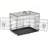 Versatile Folding Metal Dog Crate with Divider and Leak-Proof Tray for Indoor Use-1169598109