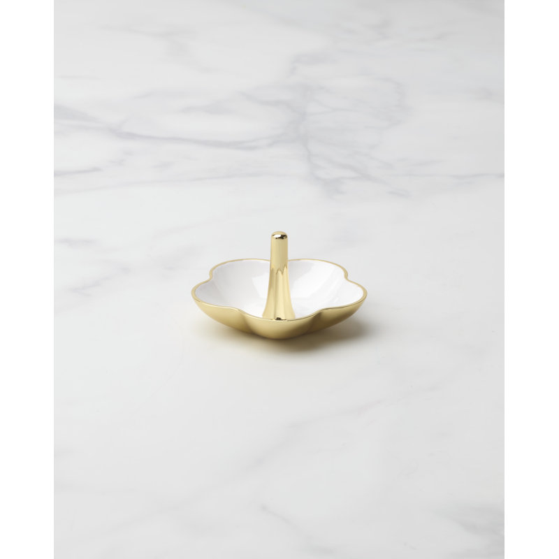 Kate Spade Make It Pop Metal Ring Dish, White