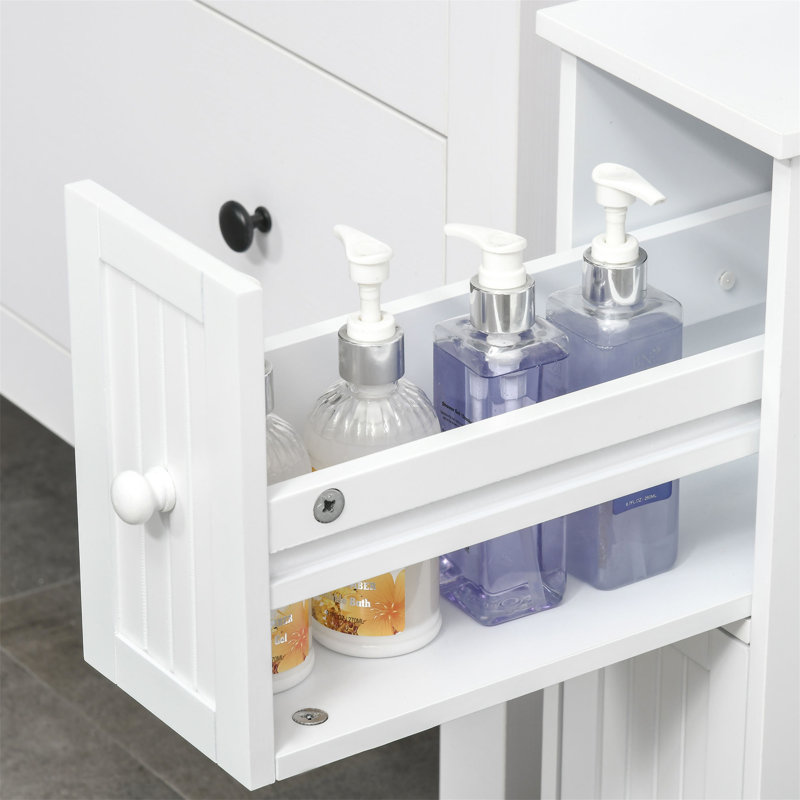 Armoire de salle de bain mince avec tiroirs