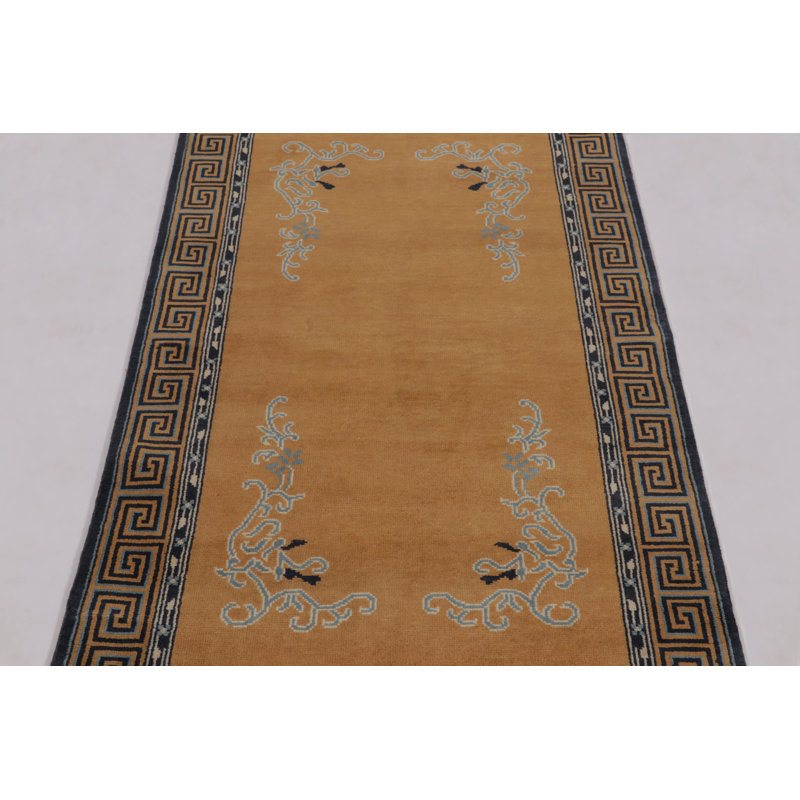 Art Deco One-of-a-Kind 3'1X6'3 Hand Knotted Area Rug