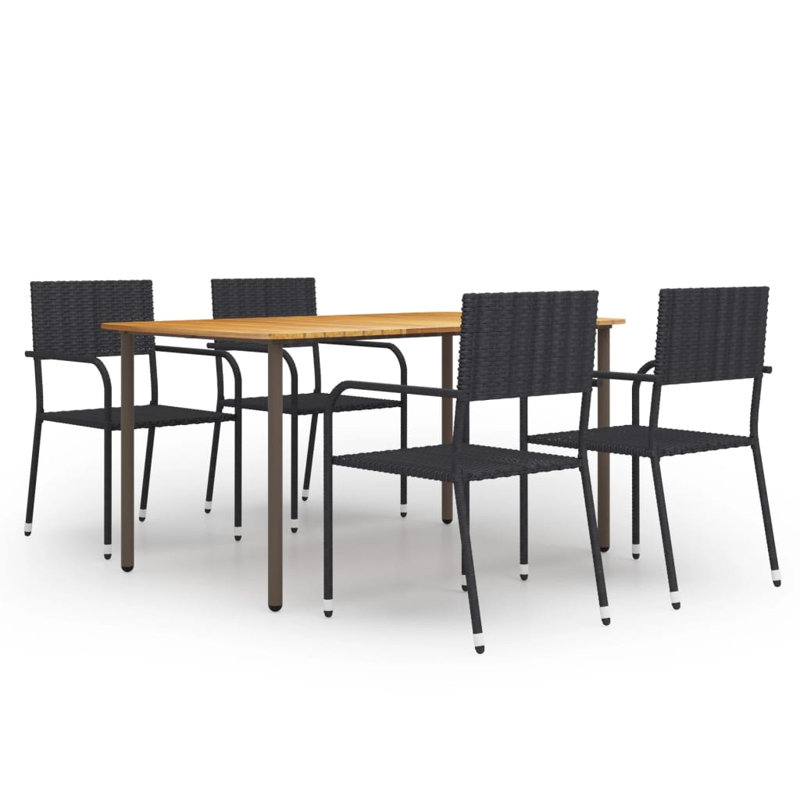 Rectangular 4 - Person Dining Set, 28.3" H x  35.4" W x  78" L, Gray
