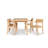 Sigrid 4 - Person Wood Patio Dining Set with Rectangular Table