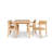 Sigrid 5-Piece Rectangular Teak Table Outdoor Dining Set With Stacking Armchairs