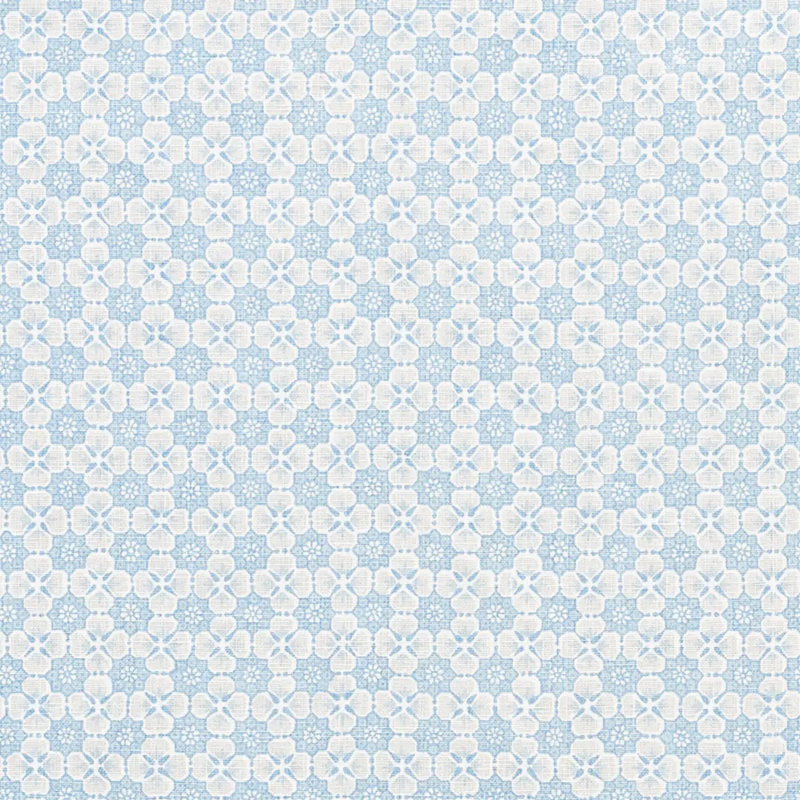 Tissu Schumacher x Mark D. Sikes Palisades, Bleu porcelaine