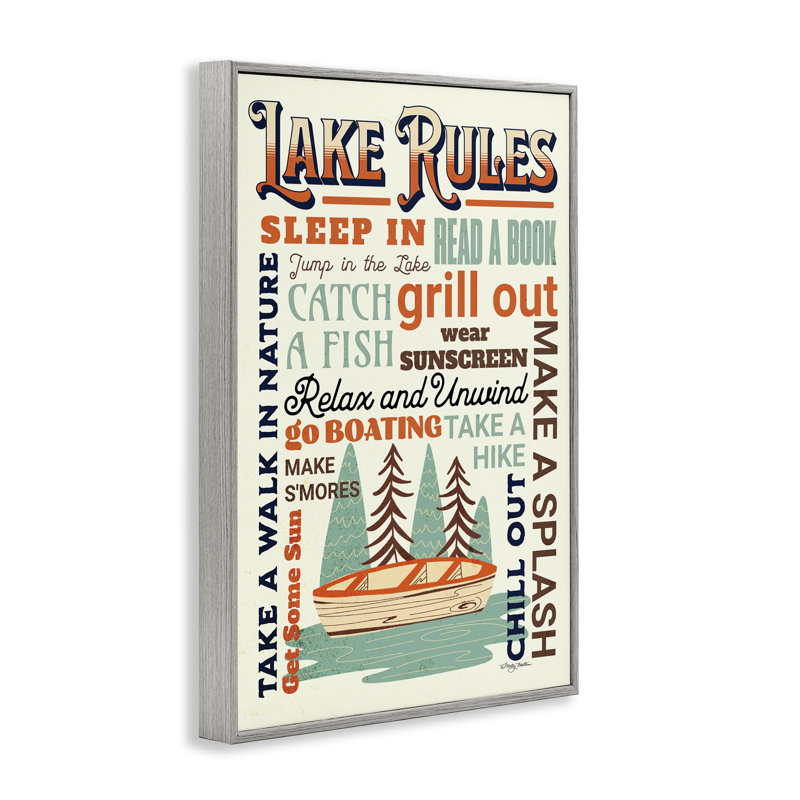«Lake Rules», giclée par Marla Rae, Estampe numérique Farmhouse, H 18 po x l 12 po