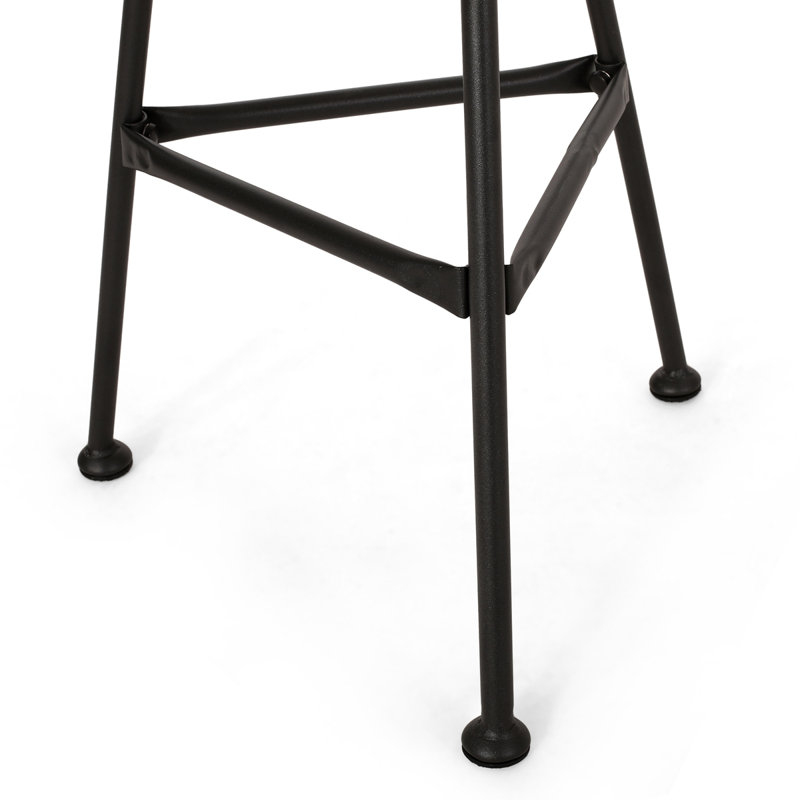 Table d'appoint en faux rotin Orlando, Marron clair