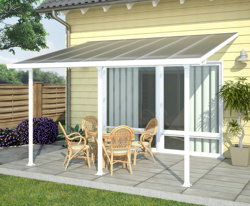 Palram Feria Patio Awning, 210 cm H x 1033.78 cm W x 295 cm D, White