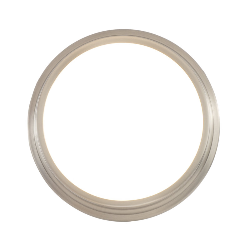 Campa 1 - Light LED Flush Mount, 2.5" H x 8" W x 8" D, Aged Brass