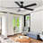 52" Black Lowe Profile Ceiling Fan with Light