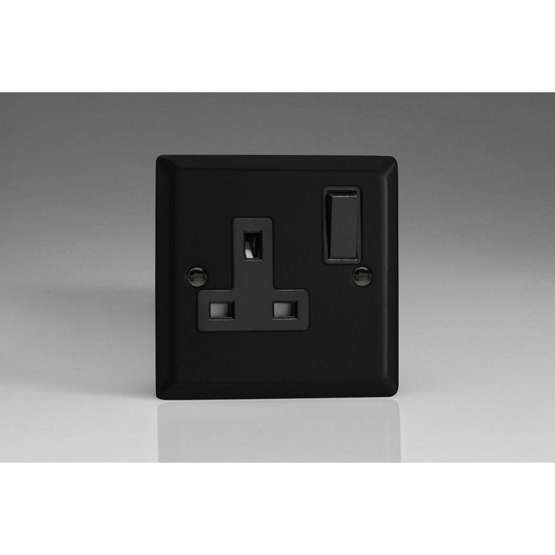 Wall Mounted Socket, Black