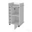 Chariot-bar, deux tablettes, six supports à vin intégrés, quatre roulettes - blanc-129238659-129238658