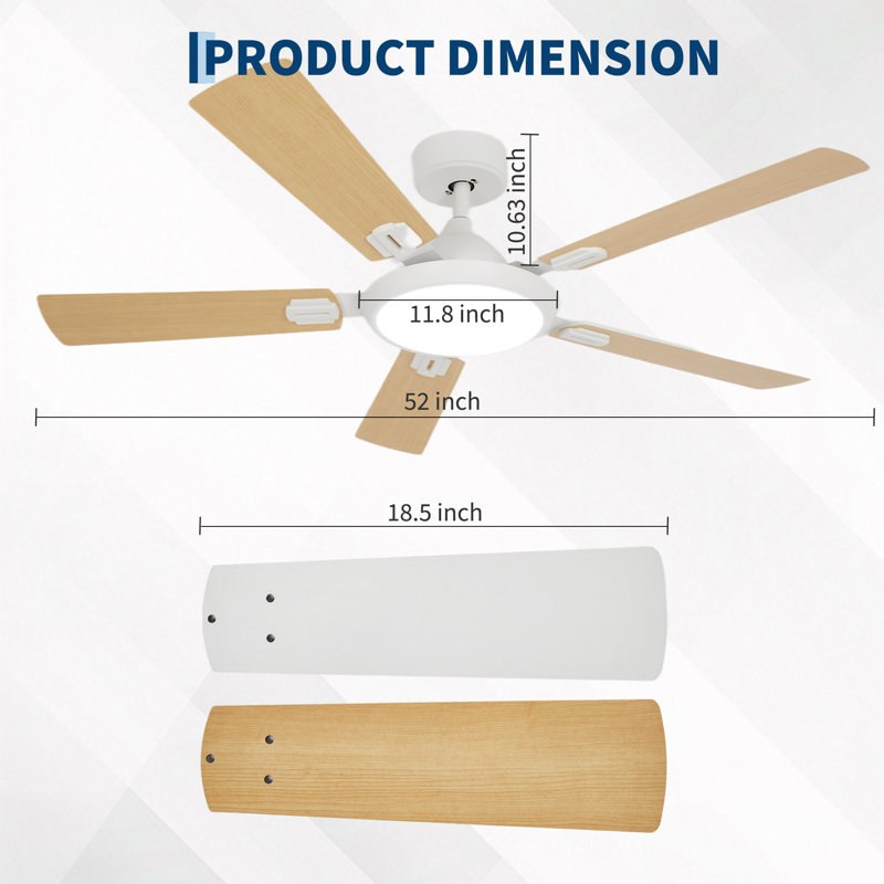Ceiling Fan, 132.1, White, 132.1cm W