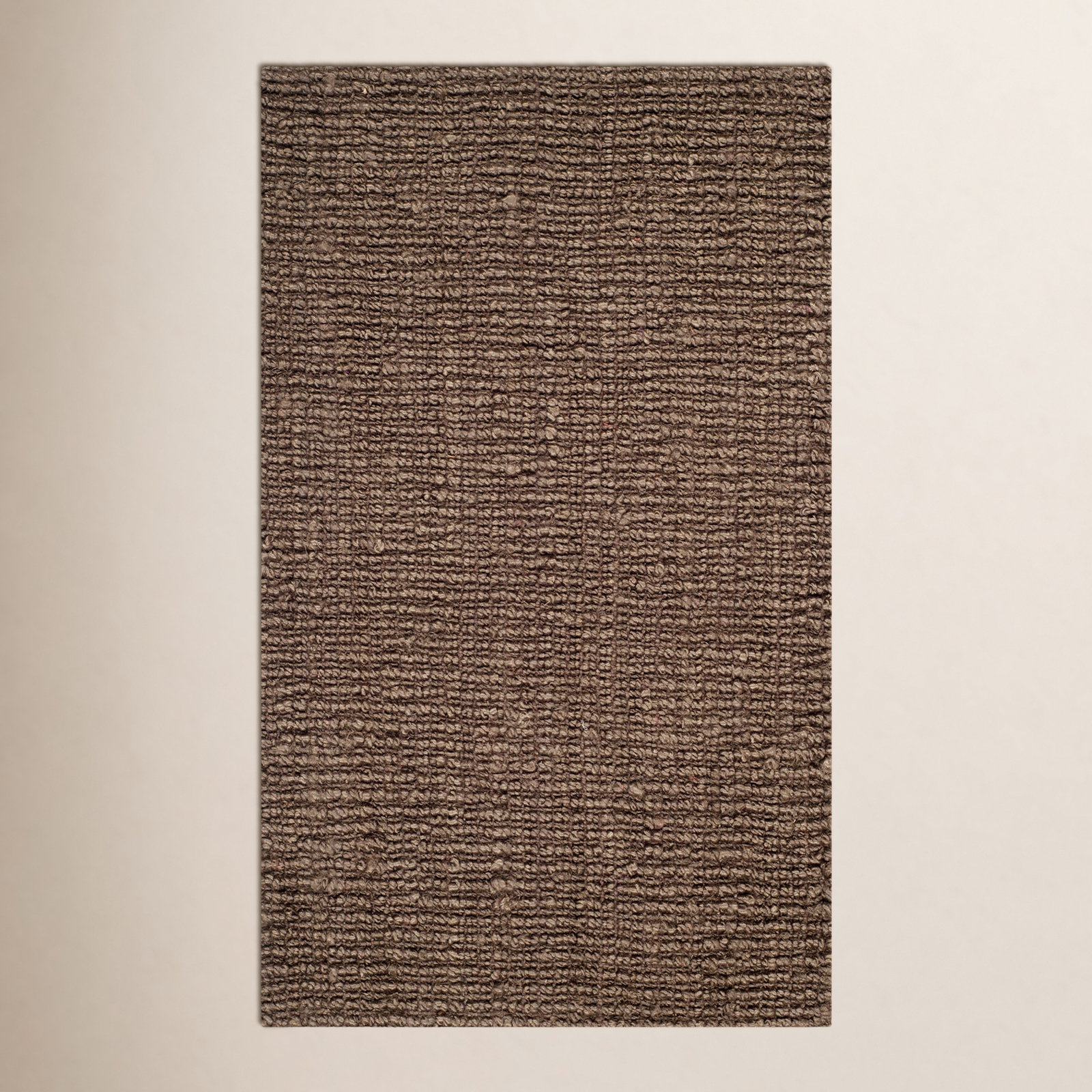 Barkley Brown Hand-Woven Jute Rug, Rectangle 2'6" x 4'