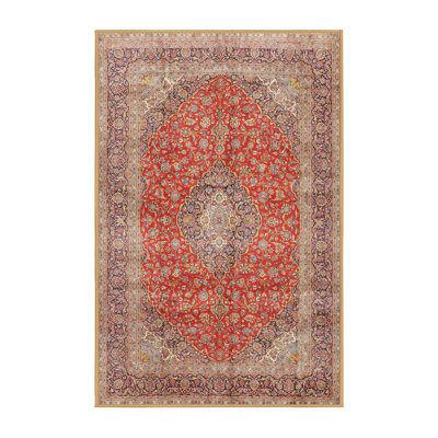Tapis traditionnel mehroon/noir/crème Satrogan