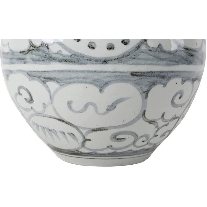 Vase de table en porcelaine blanc cassé 10 po Bracamonte