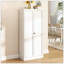 Metal Kitchen Pantry Cabinet Adjustable Storage With 4 Shelves (110Lb Capacity), Heavy Duty Freestanding Pantry Organizer For Kitchen, Pantry, Living Room