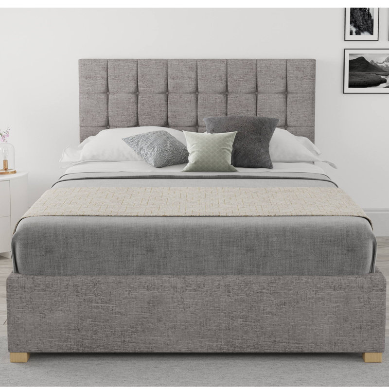 Chevalier Upholstered Ottoman Storage Bed, Super King (6'), Silver