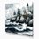 Art mural sur toile gris nautique Maine