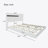 Modern High Gloss 3-Piece Bedroom Set Floating Bed Frame Queen Size Platform Bed with LED Light & 2 Nightstands