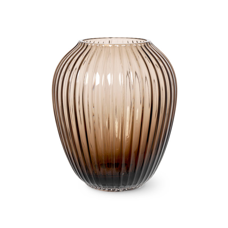 Hammershøi Handmade Glass Table Vase, 7.3" H x 6.1" W x 6.1" D, Walnut