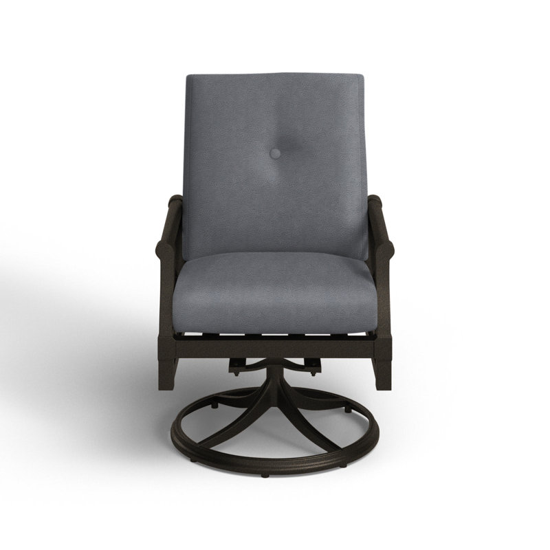 Andover Outdoor Rocker Chair, Chestnut Brown, Pique Gravel Sunbrella®