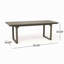 Table de salle à manger d'extérieur extensible en bois d'acacia, gris