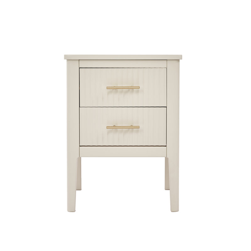 Tharptown 45cm W Bedside Table, White