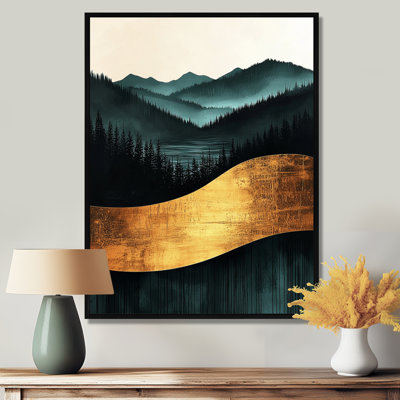 «Senga Minimal Forest and Peaks Solitude Horizon I», art mural encadré