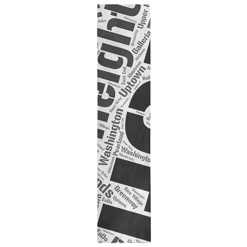 Chemin de table blendtable en coton, 72 po x 16 po, Noir, Houston