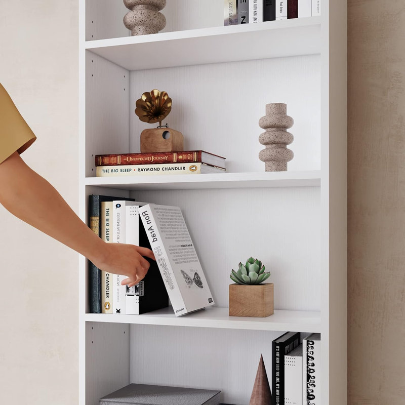 Bibliothèque Ebern Designs, étagère de rangement réglable à 6 niveaux, (6 tablettes) H 70,9 po x l 15,7 po x P 9,7 po