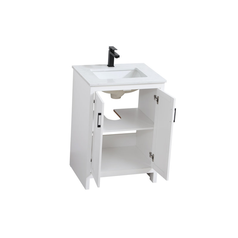 Meuble-lavabo simple 24 po Ahner, Blanc
