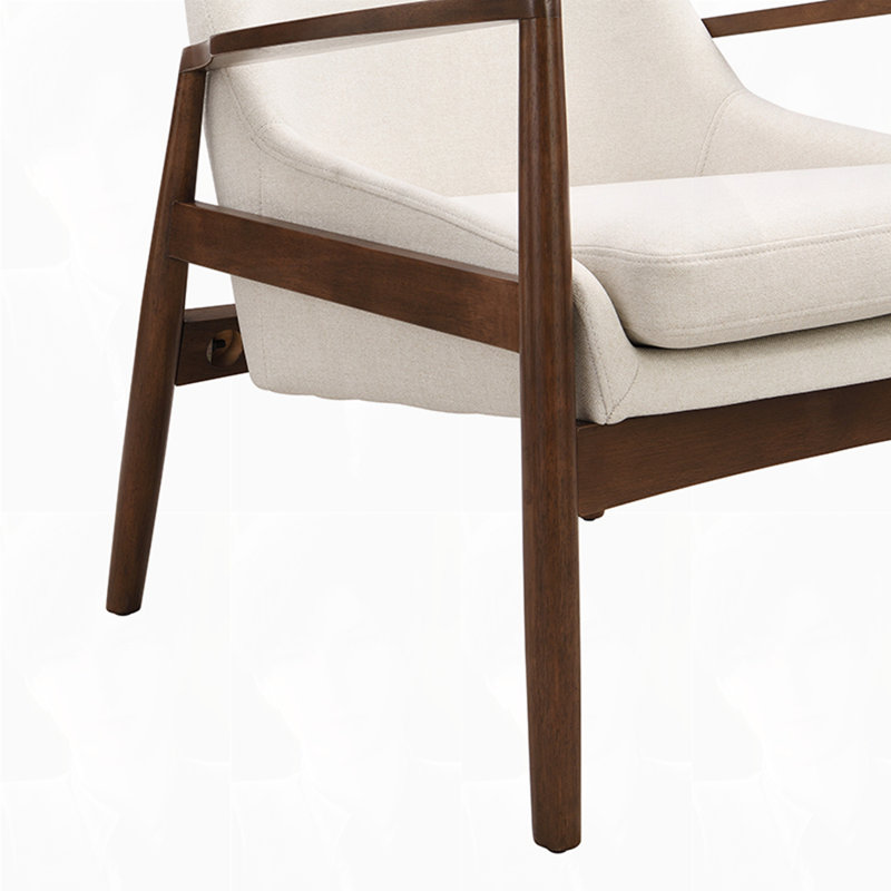 Fauteuil Mid-Century moderne avec structure en bois massif
