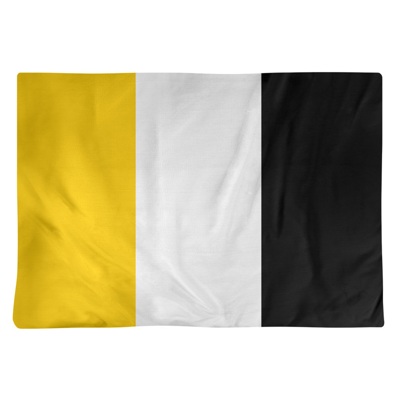 Iowa Striped Rectangle Placemat, White/Black, Cotton Twill