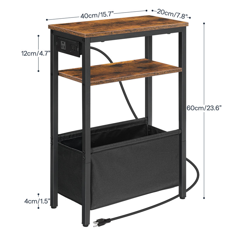 Table de bout avec station de charge Skinny