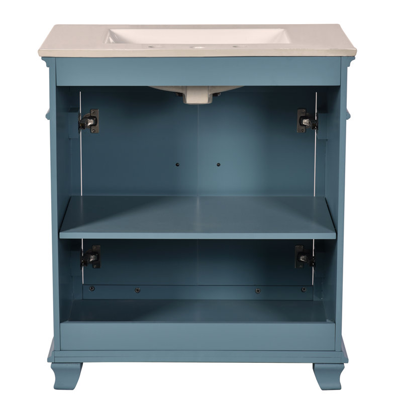 Ensemble de meuble-lavabo sur pied 30 po avec lavabo en céramique