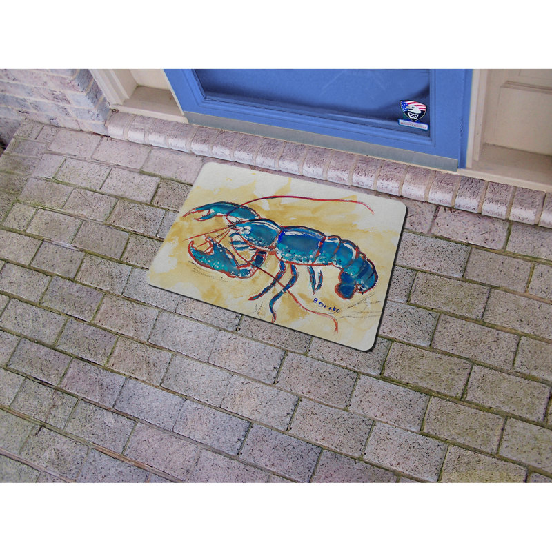 Tapis d'entrée / extérieur antidérapant Sena Lobster, Rectangle 1 pi 6 po x 2 pi 2 po