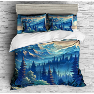 Japan Forest Mountain River Pattern Bed Sets