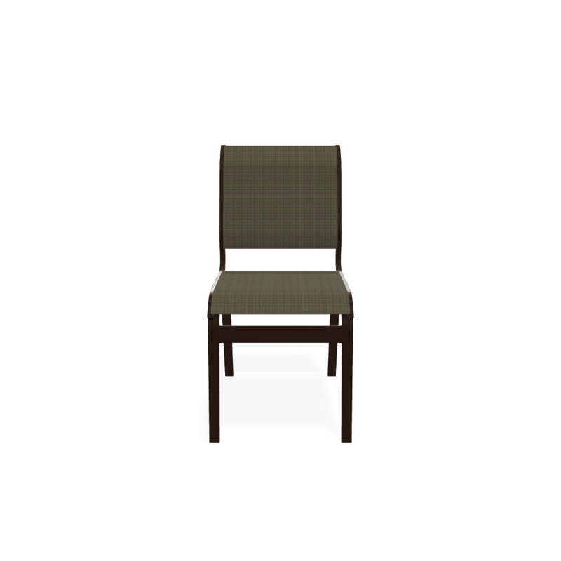 Chaise d'appoint de salle à manger Hiraku, Tweed Sunbrella® brun, Kona texturé