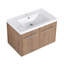 Meuble-lavabo à fermeture en douceur avec lavabo simple en résine, idéal pour les petites salles de bain et offrant beaucoup d'espace de rangement-53808975