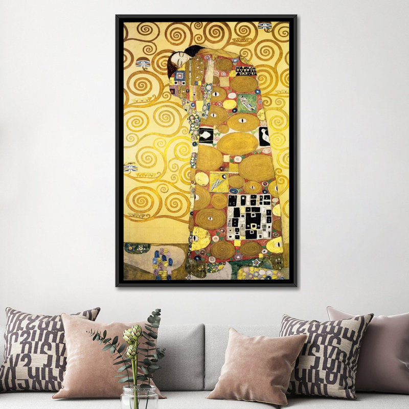 « Stoclet Palace » par Gustav Klimt, reproduction d'art sur toile, H 26 po x l 18 po x P 1,5 po, Toile avec cadre noir