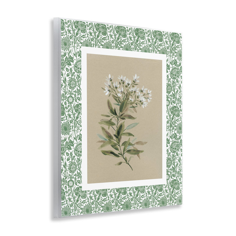 Green Botanical Pattern Wall Plaque, design by Carol Robinson
