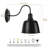 Set Of 2 Gooseneck Wall Sconce Rustic Wall Light For Kitchen Bedside Reading