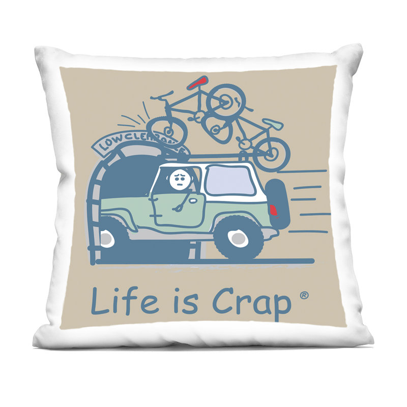 Coussin décoratif Stupell Industries Falling Bikes Overpass Design by LIC