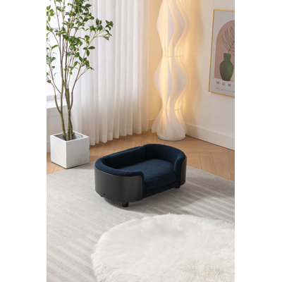 Scandinavian style Elevated Dog Bed Pet Sofa With Solid Wood legs