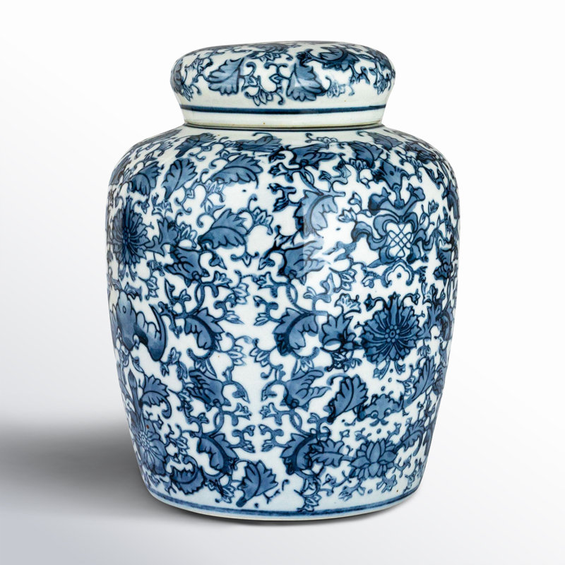 Chadwicks Ceramic Ginger Jar, 8.25'' H x 6.25'' W x 6.25'' D
