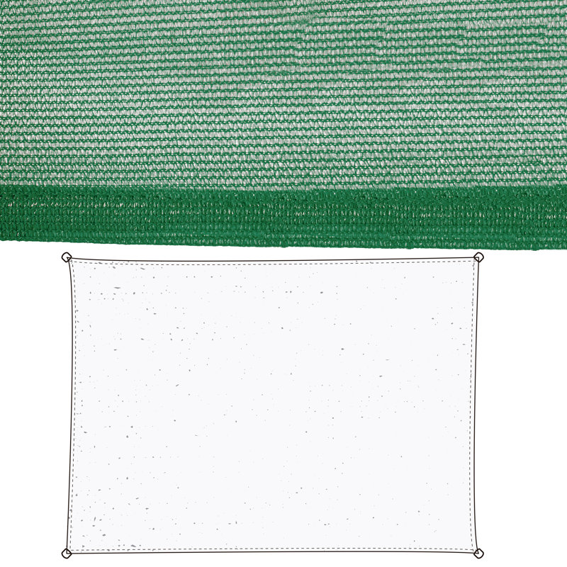 Odele Rectangle Shade Sail, Green