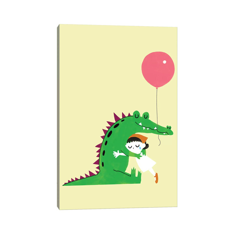Crocodile Hug by Big Nose Work - Wrapped Canvas Gallery-Wrapped Canvas Giclée, 20.32 cm H x 30.48 cm W