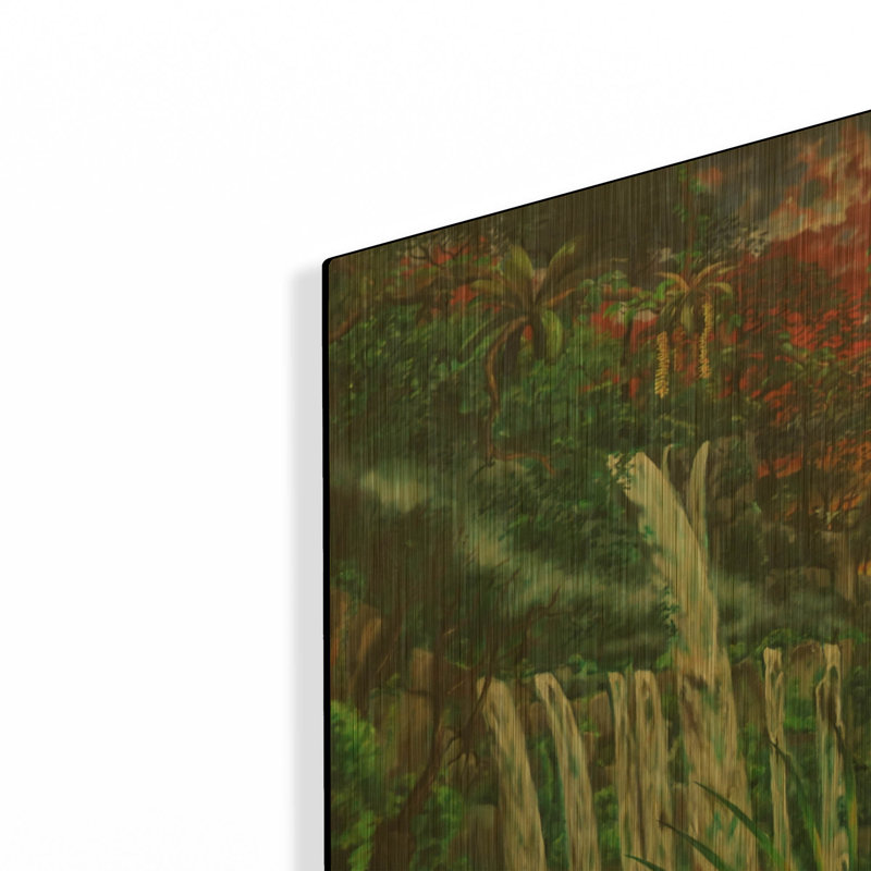 « Paradis » de Jan Kasparec, tableau mural en métal doré, 91,4 cm x 91,4 cm, 36 po x 36 po